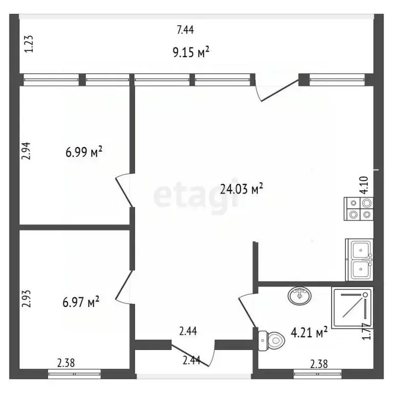Дом в Тюменская область, Тюмень Южная ул. (52 м) - Фото 2