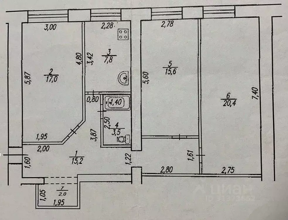 3-к кв. Башкортостан, Уфа ул. Шафиева, 28 (81.5 м) - Фото 1