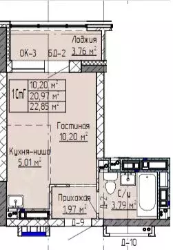 Студия Татарстан, Нижнекамск ул. Баки Урманче, 12 (22.85 м) - Фото 0
