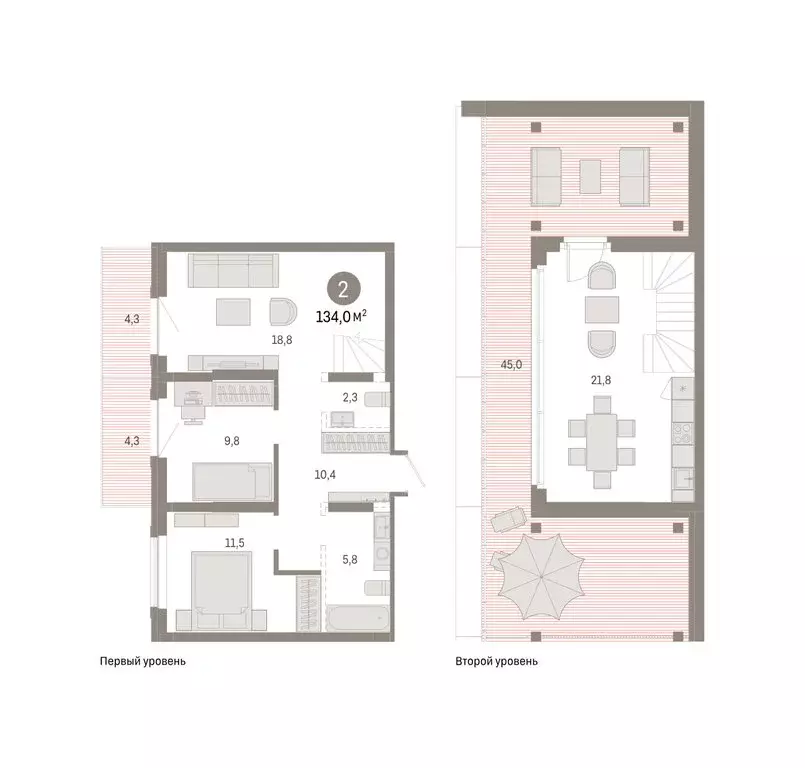 2-комнатная квартира: Омск, улица Крупской, 11 (133.98 м) - Фото 2
