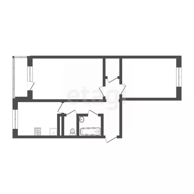 2-к кв. Санкт-Петербург просп. Королева, 73 (60.9 м) - Фото 1