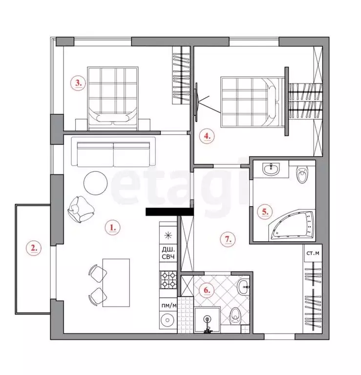 3-комнатная квартира: Казань, улица Островского, 103 (78 м) - Фото 1