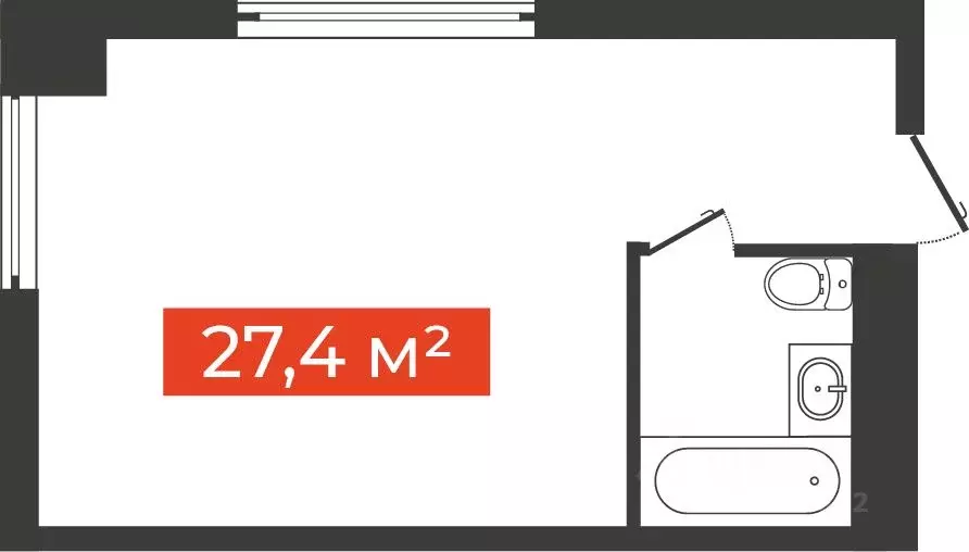 1-к кв. Новосибирская область, Новосибирск Большевистская ул., 14 ... - Фото 1