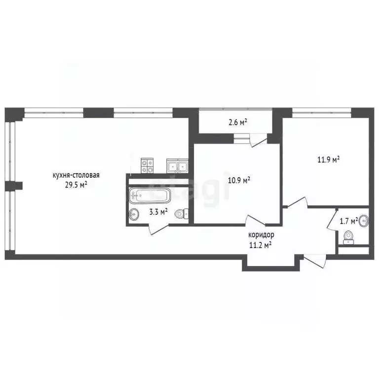 2-к кв. Ярославская область, Ярославский муниципальный округ, пос. ... - Фото 2