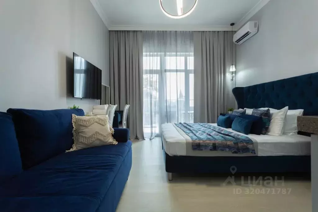 Студия Краснодарский край, Сочи Аше мкр, ул. Туристская, 1А (30.0 м) - Фото 1