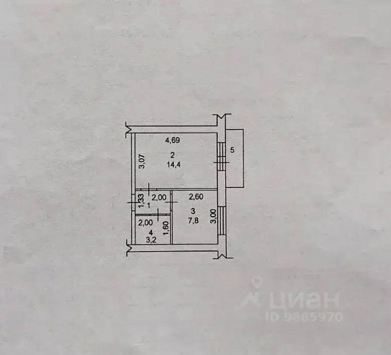 1-к кв. Ростовская область, Аксай Стекольная ул., 4 (28.0 м) - Фото 2