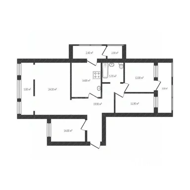 4-к кв. Брянская область, Брянск Московский мкр, 38 (116.8 м) - Фото 1