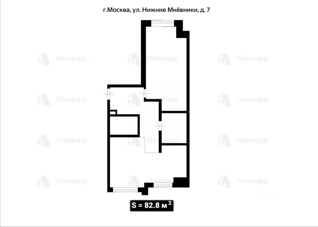 3-к кв. Москва ул. Нижние Мневники, 7 (82.8 м) - Фото 2
