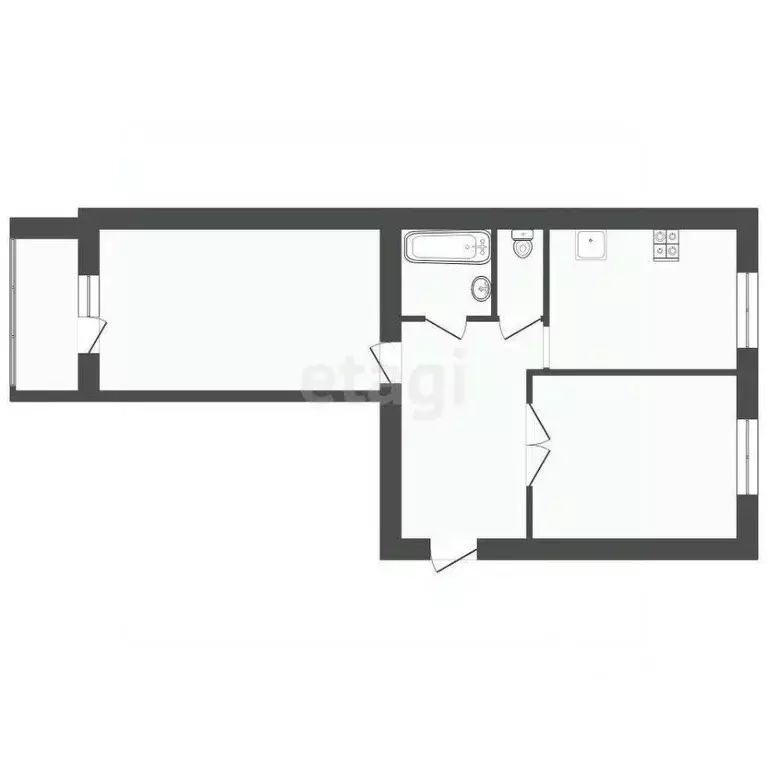 2-к кв. Тюменская область, Тюмень Харьковская ул., 64 (60.0 м) - Фото 1