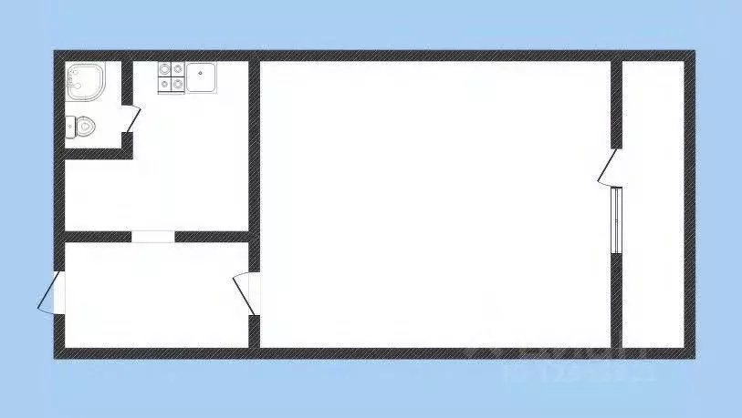 1-к кв. Костромская область, Кострома Строительный проезд, 4 (24.2 м) - Фото 2