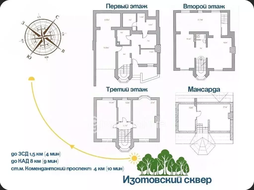Таунхаус в Санкт-Петербург Глухарская ул., 11К4 (205 м) - Фото 2