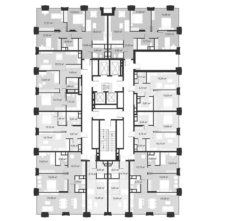 2-к кв. москва (79.92 м) - Фото 1