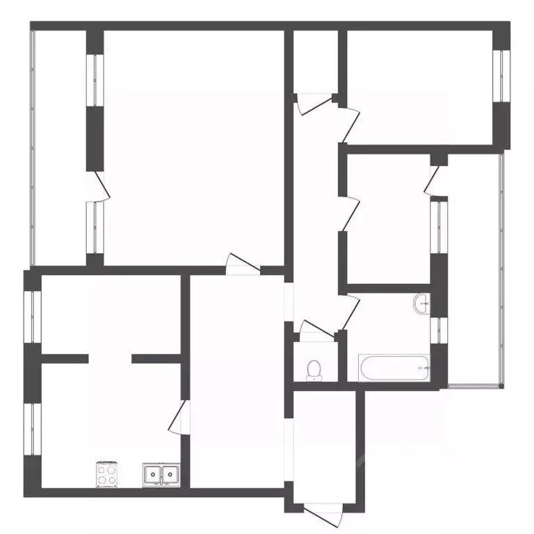 3-к кв. Тюменская область, Тюмень Военная ул., 11 (111.4 м) - Фото 2