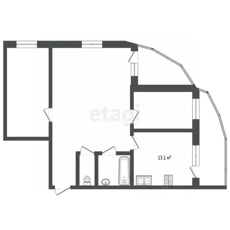 3-к кв. Ростовская область, Ростов-на-Дону ул. Берберовская, 8с2 (85.0 ... - Фото 1