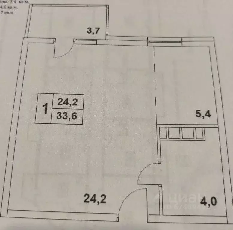 1-к кв. Краснодарский край, Анапа ул. Мирная, 29к6 (33.6 м) - Фото 2