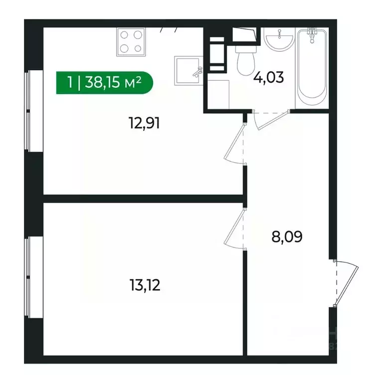 1-к кв. Ленинградская область, Сертолово Всеволожский район, ... - Фото 2