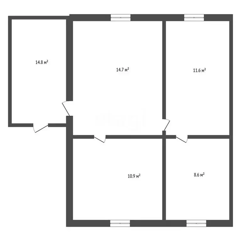 3-комнатная квартира: Раздольное, Октябрьская улица, 34 (45.8 м) - Фото 0