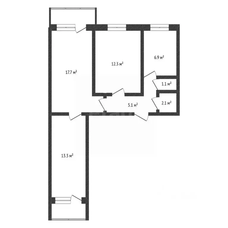 3-к кв. Нижегородская область, Нижний Новгород ул. Буревестника, 17 ... - Фото 2