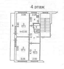 3-к. квартира, 61 м, 4/5 эт. - Фото 0