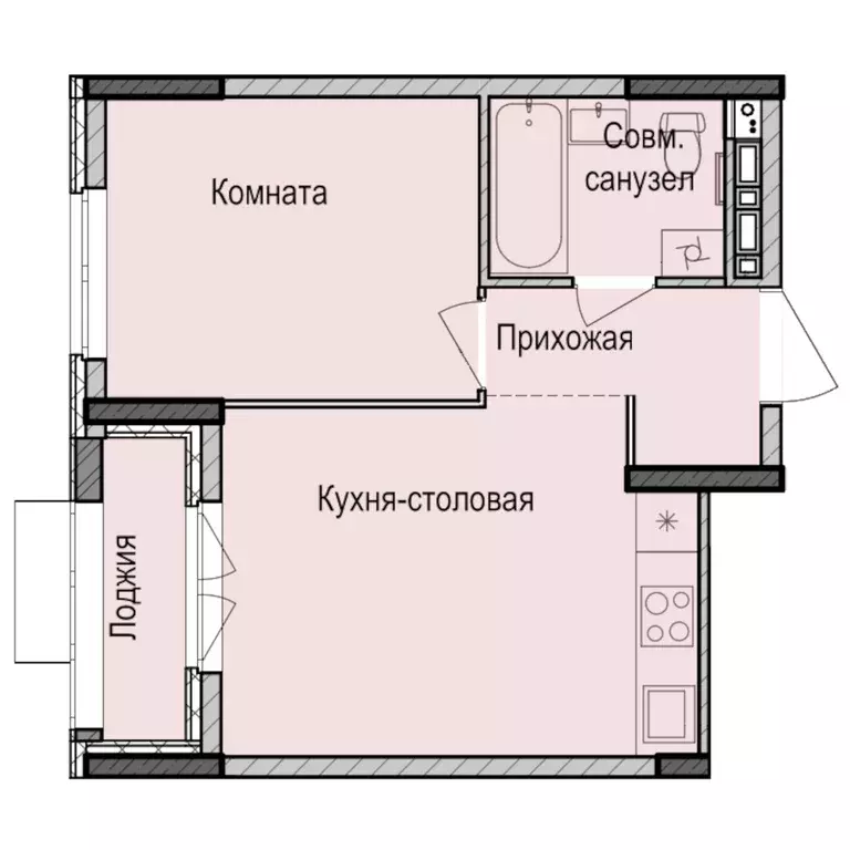 1-к квартира, 34 м - Фото 0