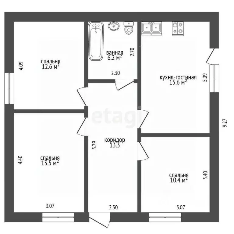 Таунхаус в Ростовская область, Аксайский район, Большелогское с/пос, ... - Фото 2