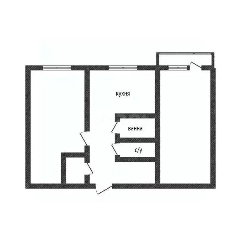 2-к кв. Свердловская область, Кушва Станционная ул., 90 (44.2 м) - Фото 1