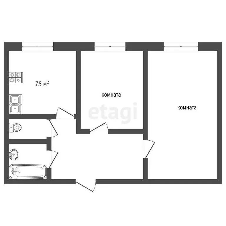 2-комнатная квартира: Ярославль, улица Панина, 32 (49 м) - Фото 0