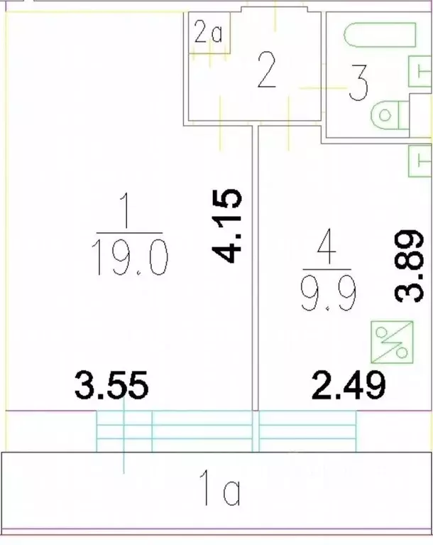 1-к кв. Москва ул. Бориса Галушкина, 3К1 (35.0 м) - Фото 2