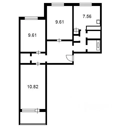 3-к кв. Санкт-Петербург Караваевская ул., 26К1 (71.5 м) - Фото 2