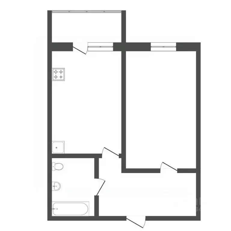 1-к кв. Тюменская область, Тюмень ул. Верхнетарманская, 5 (35.9 м) - Фото 2