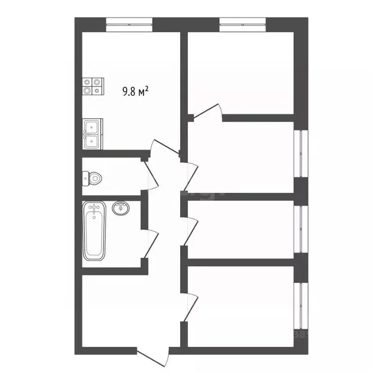 4-к кв. Алтайский край, Барнаул Балтийская ул., 67 (86.5 м) - Фото 2