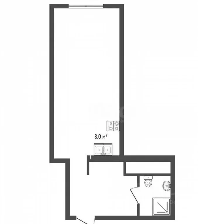 Студия Крым, Ялта ул. Блюхера, 19 (39.1 м) - Фото 2