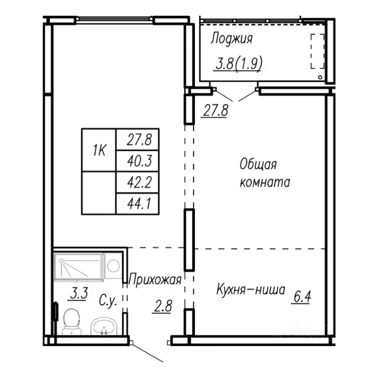 1-к кв. Алтайский край, Барнаул ул. Антона Петрова, 210Б (42.2 м) - Фото 0