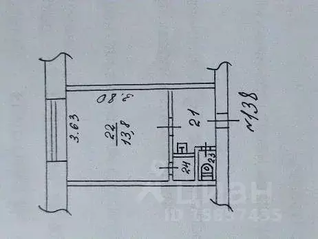 Комната Томская область, Томск тракт Иркутский, 78/1 (17.7 м) - Фото 2