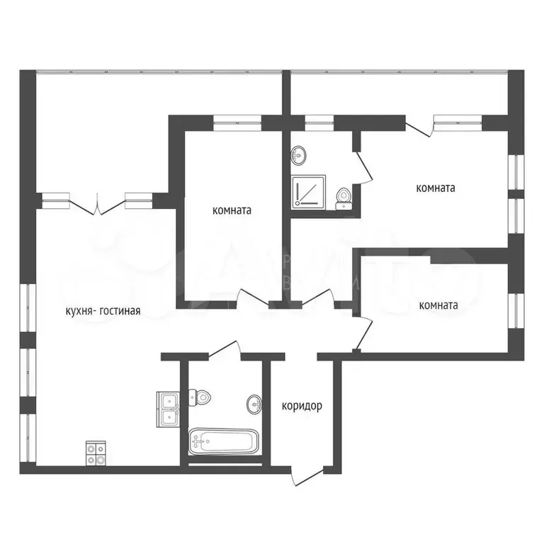 3-к. квартира, 125 м, 9/9 эт. - Фото 0