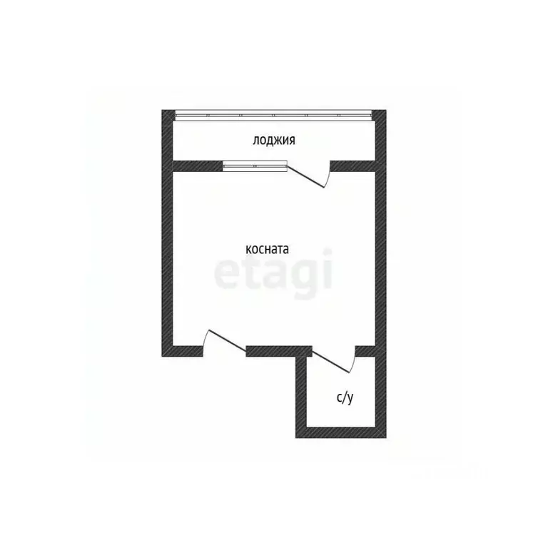 Студия Краснодарский край, Горячий Ключ Заводская ул., 4 (22.8 м) - Фото 2