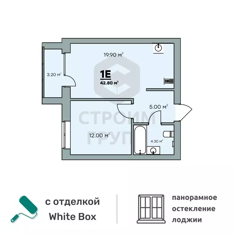 1-комнатная квартира: Ковров, Еловая улица, 94/3 (42.8 м) - Фото 0