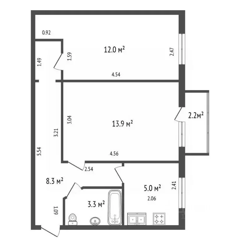 2-к кв. Санкт-Петербург Московский просп., 199 (42.5 м) - Фото 2