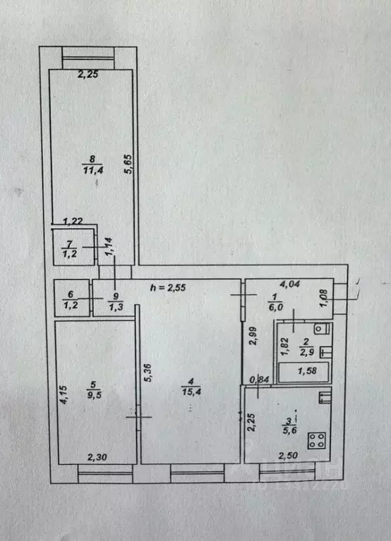 3-к кв. Тверская область, Тверь ул. Горького, 23 (54.5 м) - Фото 2