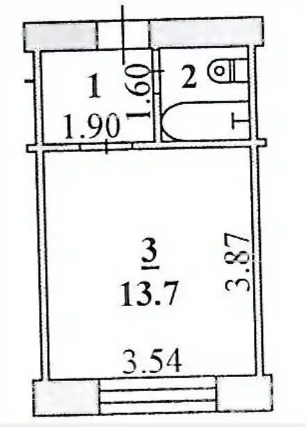 1-к кв. Липецкая область, Липецк ул. Космонавтов, 22 (19.1 м) - Фото 2