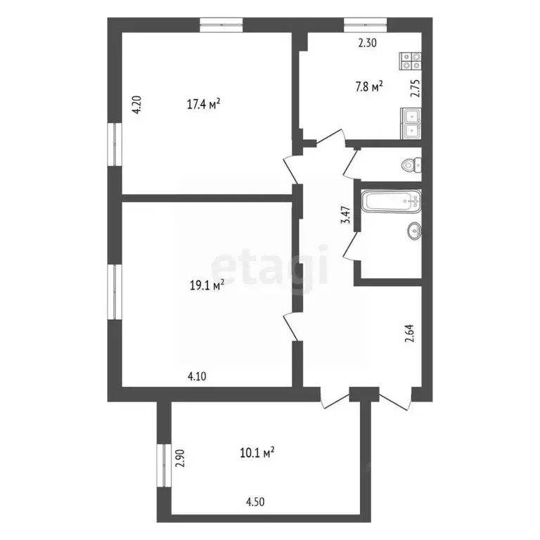 3-к кв. Хабаровский край, Ванино рп ул. Матросова, 12 (75.8 м) - Фото 1