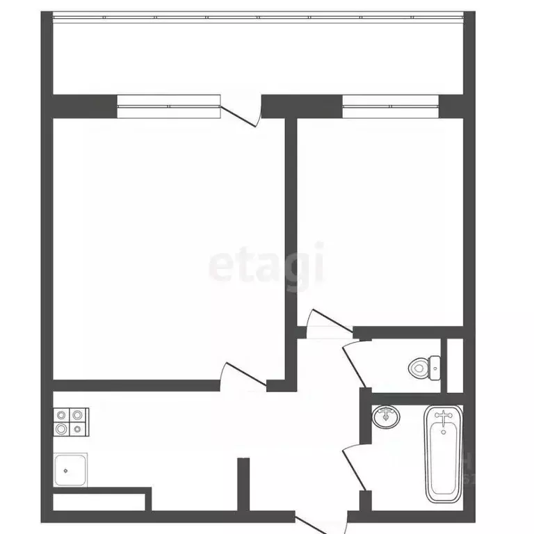 2-к кв. Томская область, Томск ул. Андрея Крячкова, 21 (64.0 м) - Фото 2