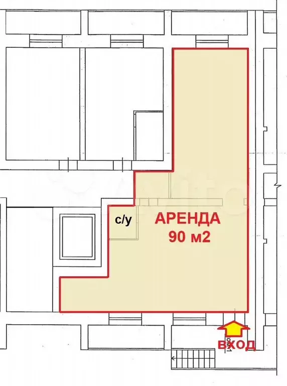 Аренда помещения, 90 м - Фото 0