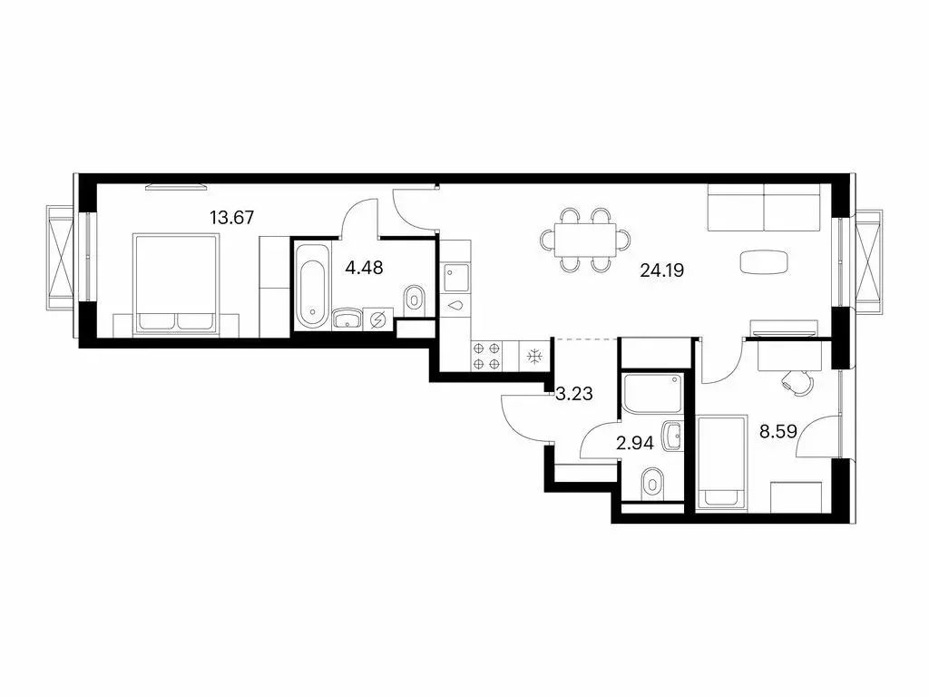 2-комнатная квартира: Улан-Удэ, Советская улица, 6/2 (57.1 м) - Фото 0