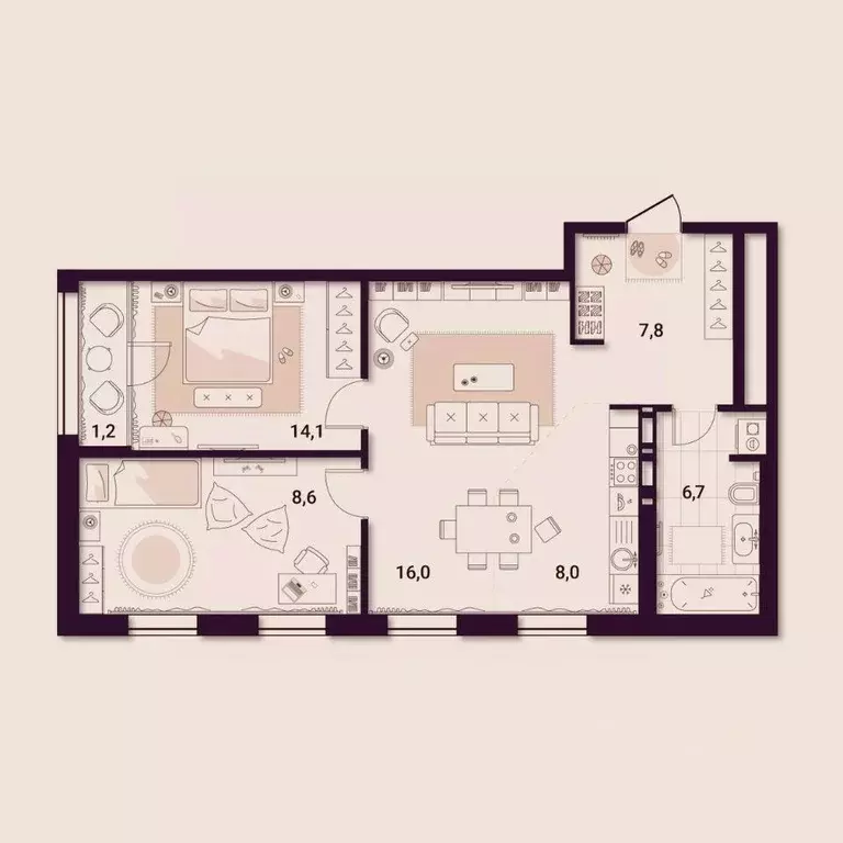 2-к кв. Приморский край, Артем ул. Куйбышева, 11А (65.75 м) - Фото 1