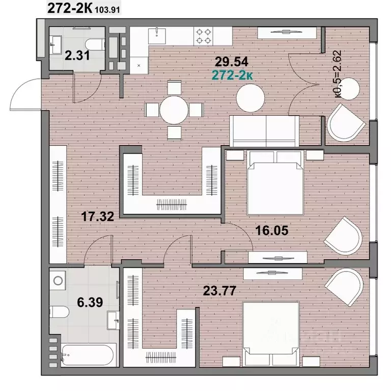 2-к кв. Калининградская область, Зеленоградск ул. Гагарина (99.4 м) - Фото 1