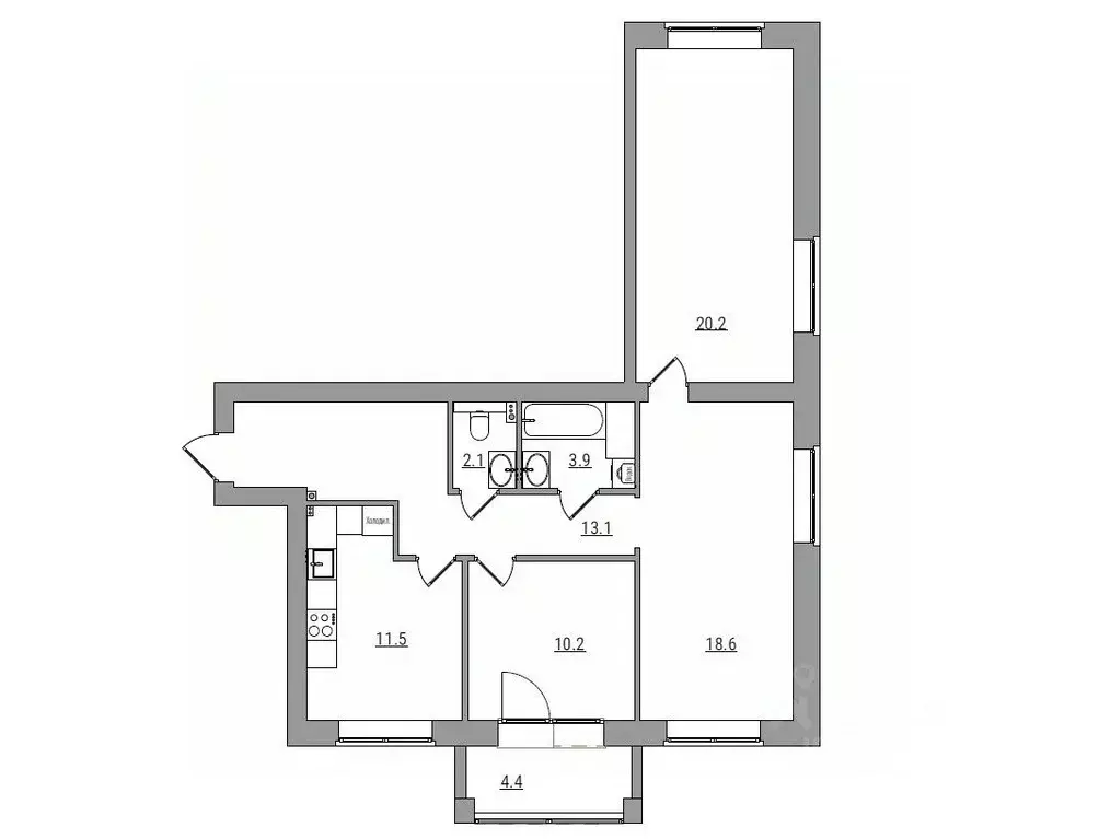 3-к кв. Кировская область, Киров городской округ, пос. Чистые Пруды ... - Фото 2