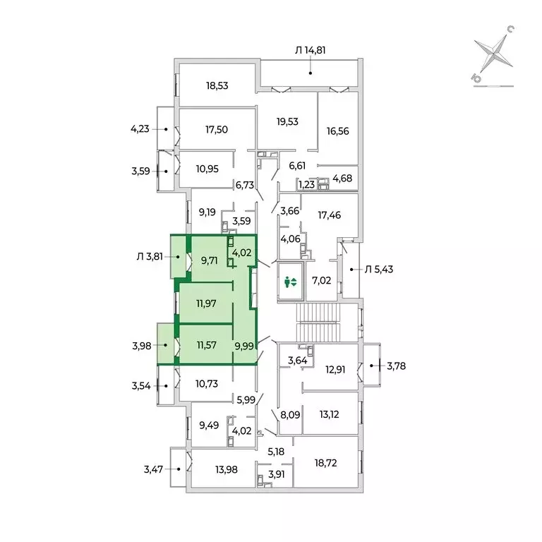 2-комнатная квартира: Сертолово, ЖК Сертолово Парк (46.8 м) - Фото 1