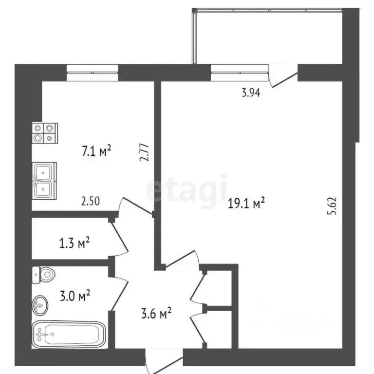 1-к кв. Крым, Евпатория ул. Короленко, 4 (30.1 м) - Фото 1