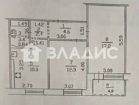 2-к кв. Башкортостан, Уфа ул. Мубарякова, 16 (49.6 м) - Фото 2
